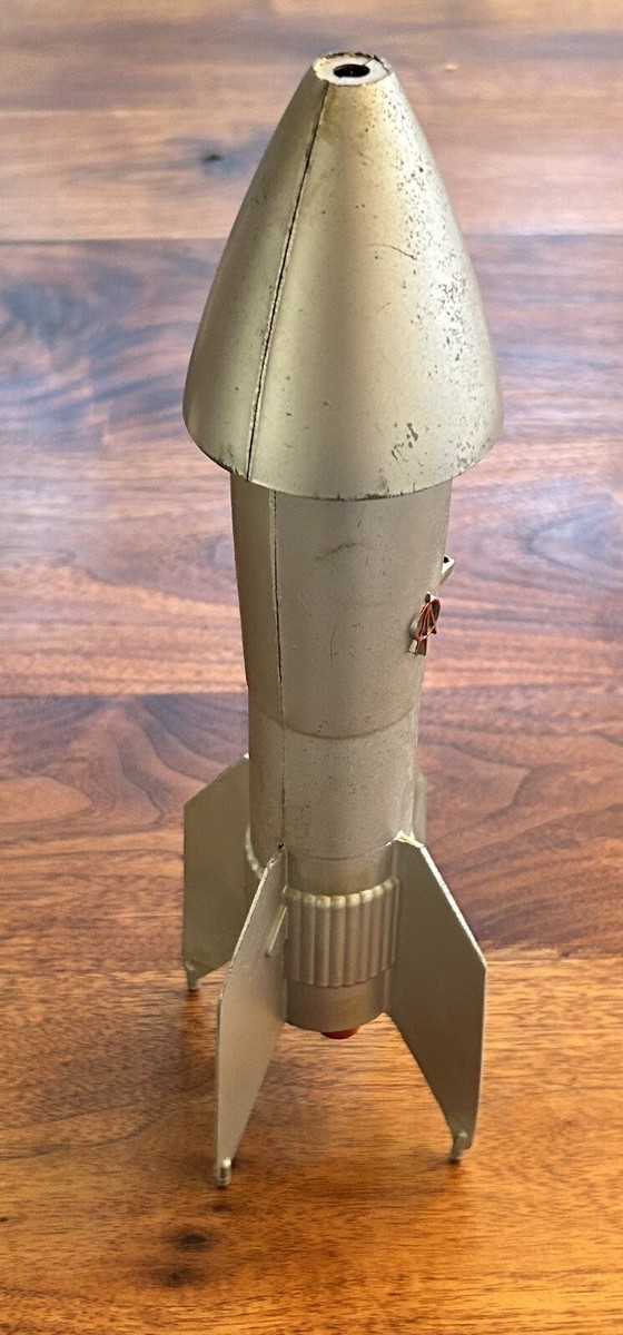USA ビンテージ 貯金箱 ロケット型コインバンク 1957年 Vintage Astro Rocket Space Ship Mechanical Coin Bank 1957