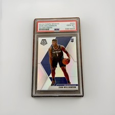 Zion Williamson RC 2019-20 Panini Mosaic Silver Prizm #209 PSA 10 Pelicans