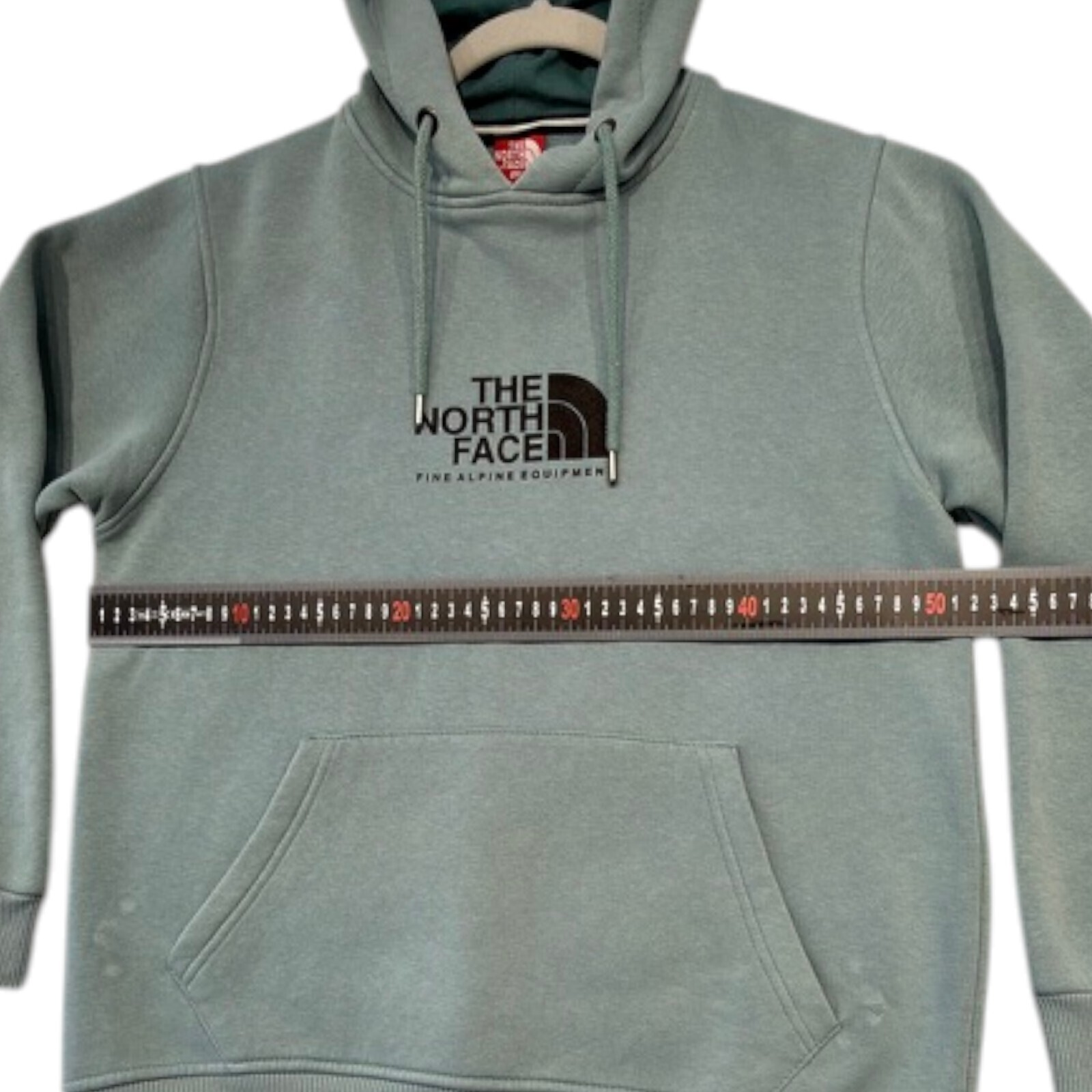 North Face Hoodie Youth UK Size XL Green Long Sleeve Drawstring Pockets image 10