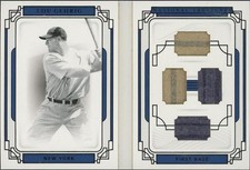 2019 National Treasures Lou Gehrig Legends Materials Booklet Quad Jersey #2/3