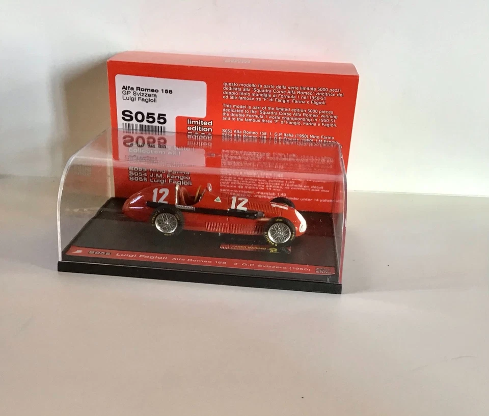 BRUMM Alfa Romeo 158 F1 Luigi Fagioli 2° GP Svizzera 1950 perfetta in scatola - Immagine 3 di 3