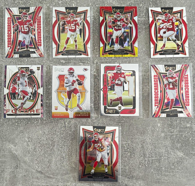 Panini Select 2024 NFL Kansas City Chiefs 9 Karten Lot Rookie Mahomes Kelce