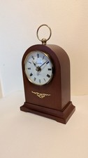 Canterbury Mahogany Mantel Clock German Quartz Movement with Roman Numerals