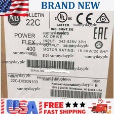 22C-D030N103 New Factory Sealed AB PowerFlex 400 15 kW 20 HP AC Drive 1PCS