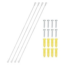 4Pack Cabinet Door Restraint 12" Stainless Steel Hinge Limiter Cable 2mm Dia