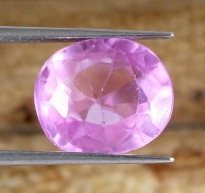 Natural Ruby 9.70 Ct Pink Oval Cut Loose Gemstone AGI Certified