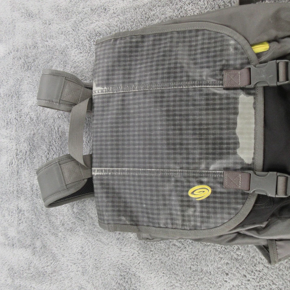 Timbuk2 灰色翻盖笔记本电脑背包黄色装饰通勤旅行包学校 — 第 4/4 张图片