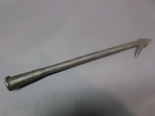 ANTIQUE NAUTICAL HAND FORGED 11" HARPPON SPEAR HEAD