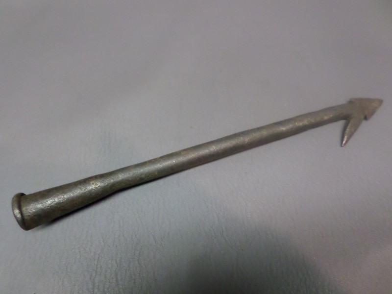 ANTIQUE NAUTICAL HAND FORGED 11" HARPPON SPEAR  HEAD