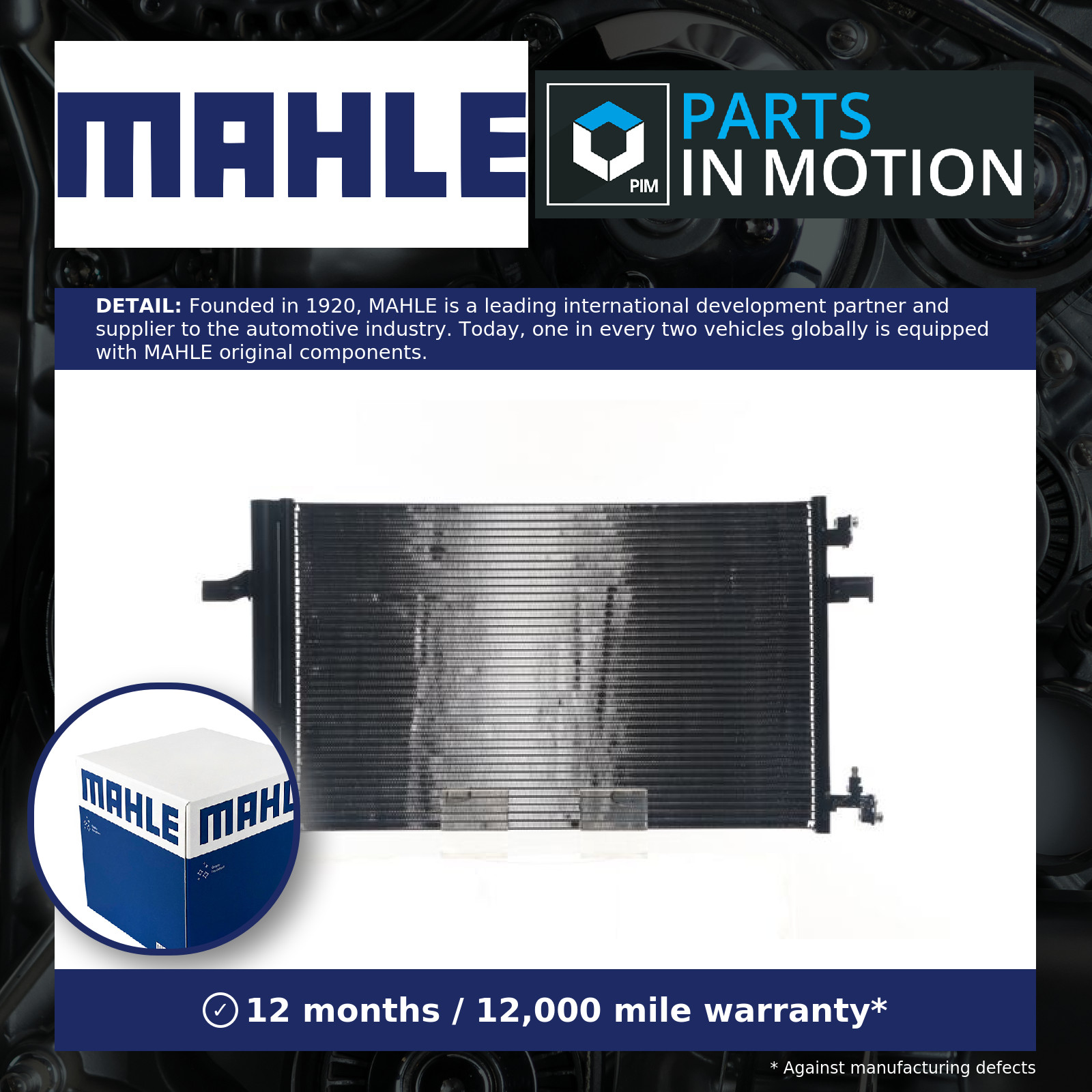Air Con Condenser AC637000S Mahle 13267649 13377763 1850135 1850220 1850753 New