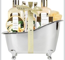 Spa Luxetique Spa Gift Sets, Valentines Gifts for Her, 8pcs Vanilla Bath Sets wi