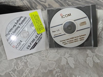 ICOM Radio Programming Software CD Lot CS-F300 v2.1 USB Driver OPC Cable