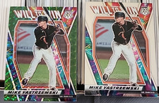 2021 Panini Mosaic Will to Win Mike Yastrzemski #WTW12 Green Mosaic Prizm & Base