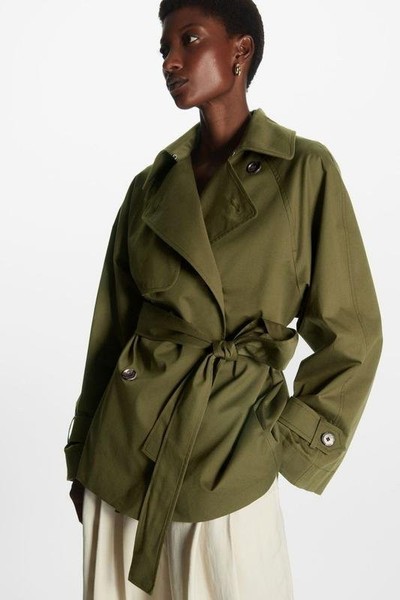 Women COS Trench Coat Khaki Cotton XL