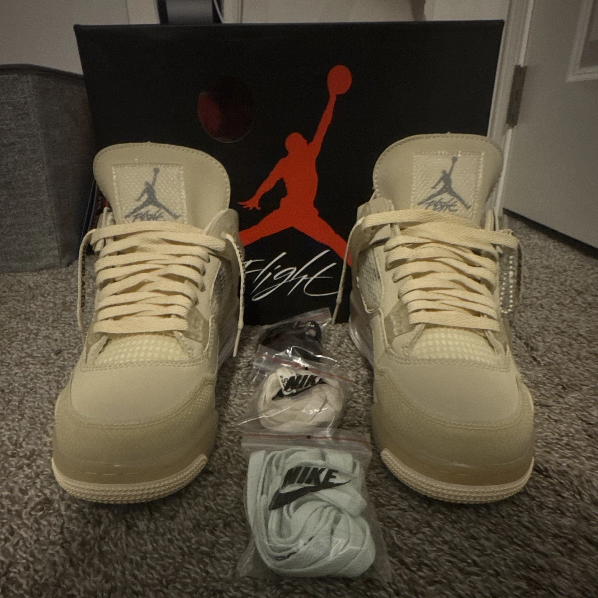 Jordan 4 SP x Off-White Mid Sail W for sale | eBay