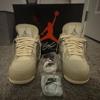 Jordan 4 SP x Off-White Mid Sail W for sale | eBay