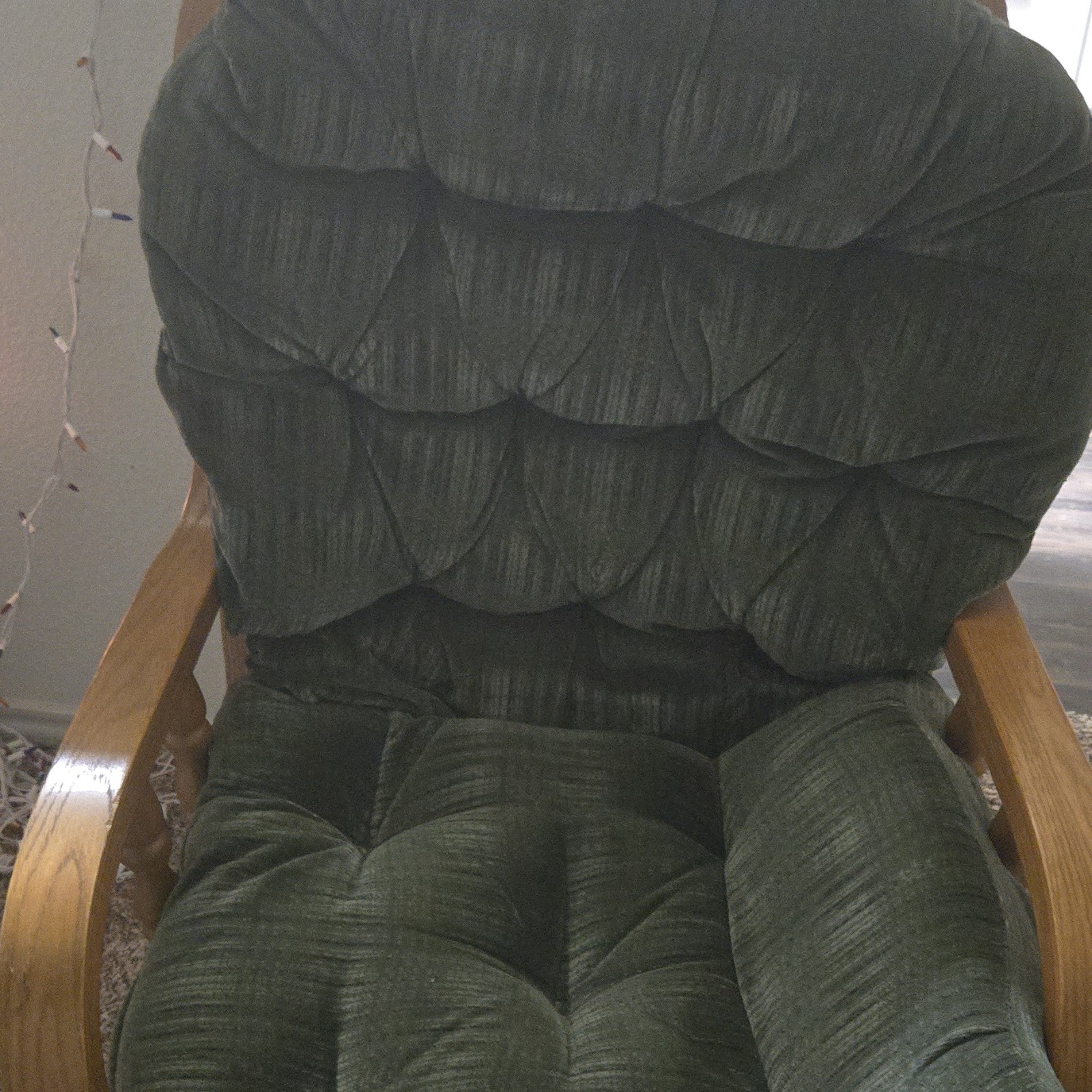 Green Upholstered Glider Chair