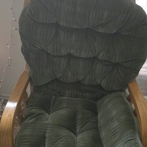 Green Upholstered Glider Chair