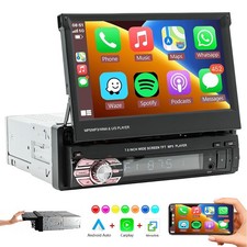 1DIN Autoradio Apple Carplay Android Auto Bluetooth USB AM FM AUX-IN Touchscreen