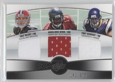 2010 Prime 3rd Quarter Combo Relics Arrelious Benn Toby Gerhart Colt McCoy 0a1