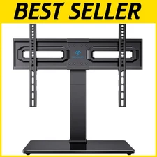 Adjustable Table Top TV Stand/Base with Wire Management