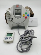 Sega Dreamcast Official White Controller HKT-7700 w/ VMU Memory Card READ DESC