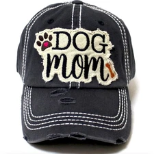 NEW NWT FUNKY JUNQUE Ballcap Dog Mom Bone Paw Patch Embroidery Hat Baseball Cap