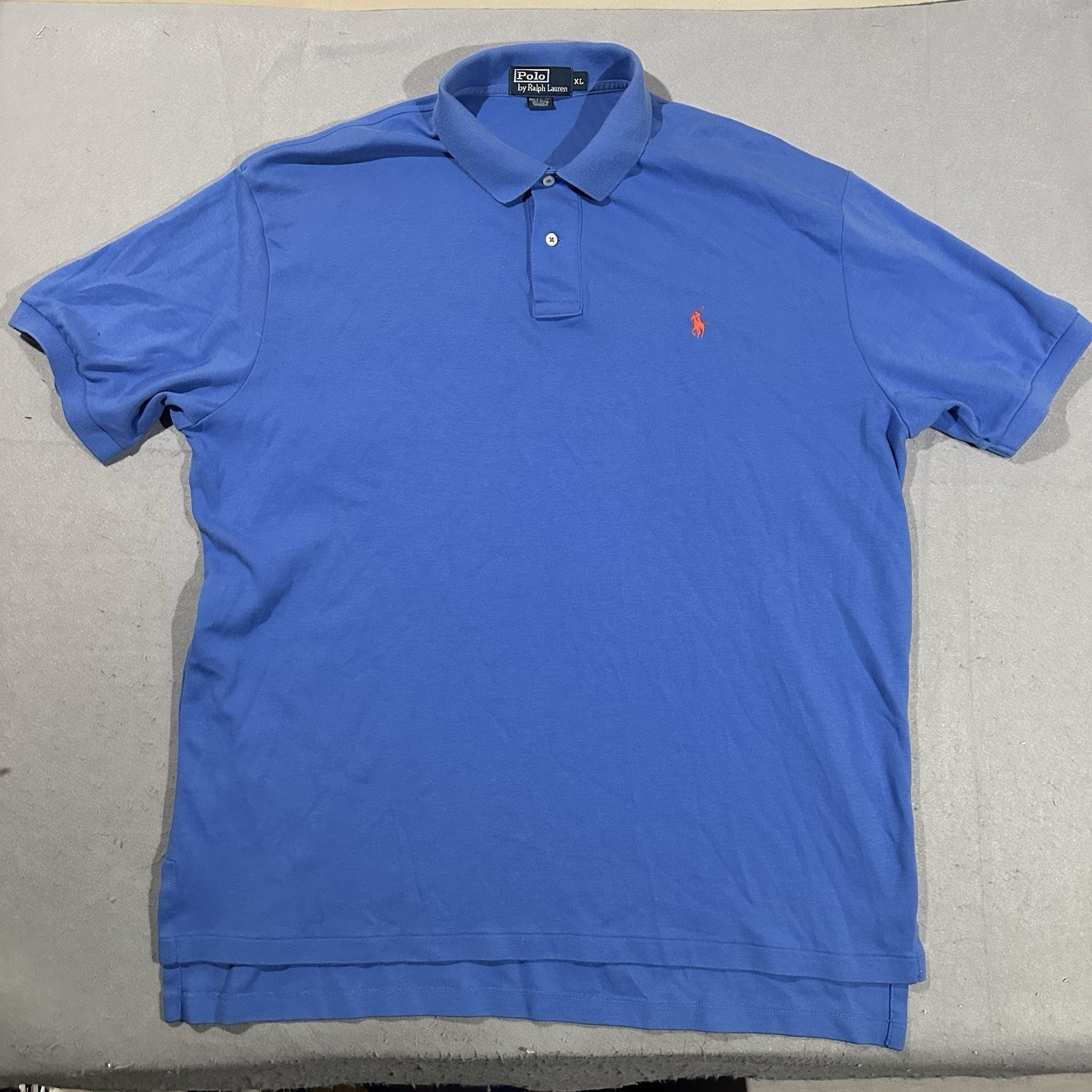 VTG Polo Ralph Lauren Shirt Men’s Xl Soft Cotton Classic Polo Blue