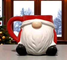 Winter Wonder Lane Santa Figural Gnome Mug 16 OZ NEW Ceramic Christmas