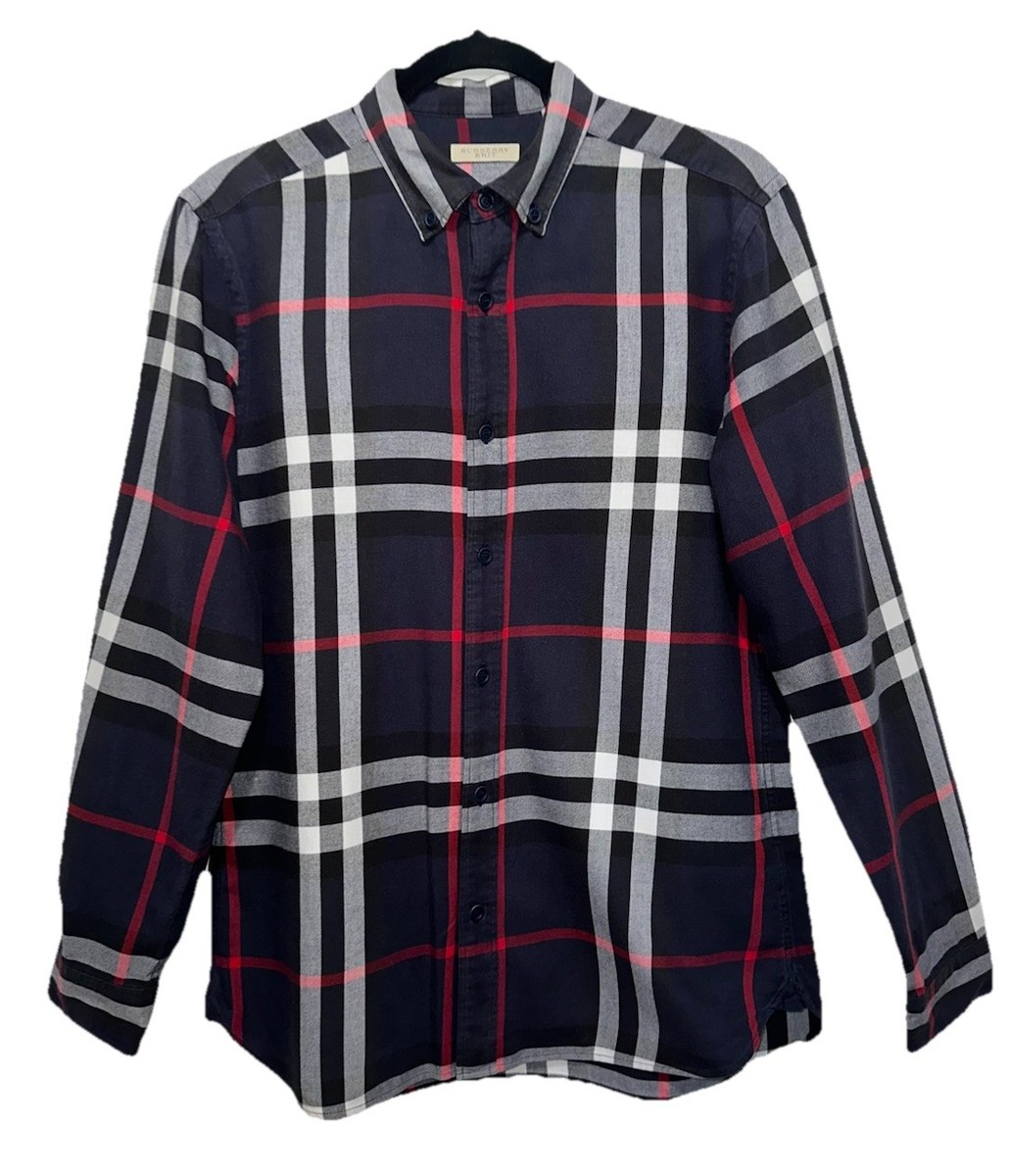 Authentic Burberry Brit Men's Flannel Nova Check Long Sleeve