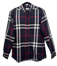 Authentic Burberry Brit Men  s Flannel Nova Check Long Sleeve Button Down Shirt M