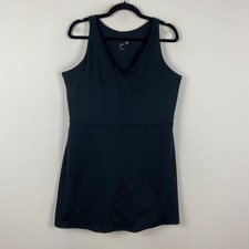 Gap Fit Active Tank Dress Women Size XL Black Stretch Shelf Bra Inner Shorts