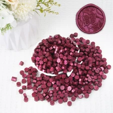 Purplish Red Wax Seal Beads, HOSEALING Premium 360Pcs Sealing Beads for Wax Seal