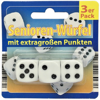 1X 3 Senioren WüRfel ExtragroßE Punkte SpielwüRfel WüRfelspiel AugenwüRfel Groß