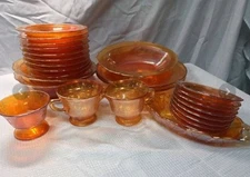 Vintage Marigold Carnival Depression Glass Lot –Federal Jeanette, 40's Iris Herr
