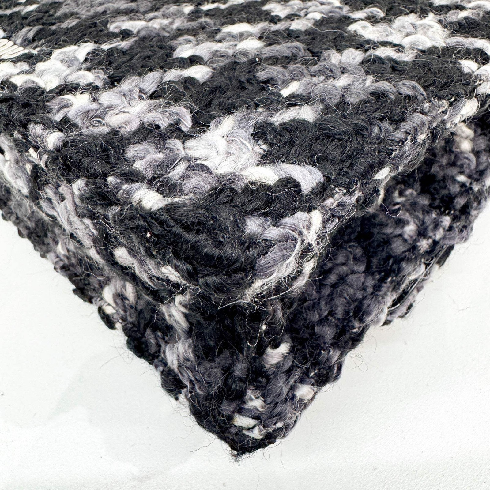 MIU MIU Cleo Black & Grey Wool Two Way Bag — image 12