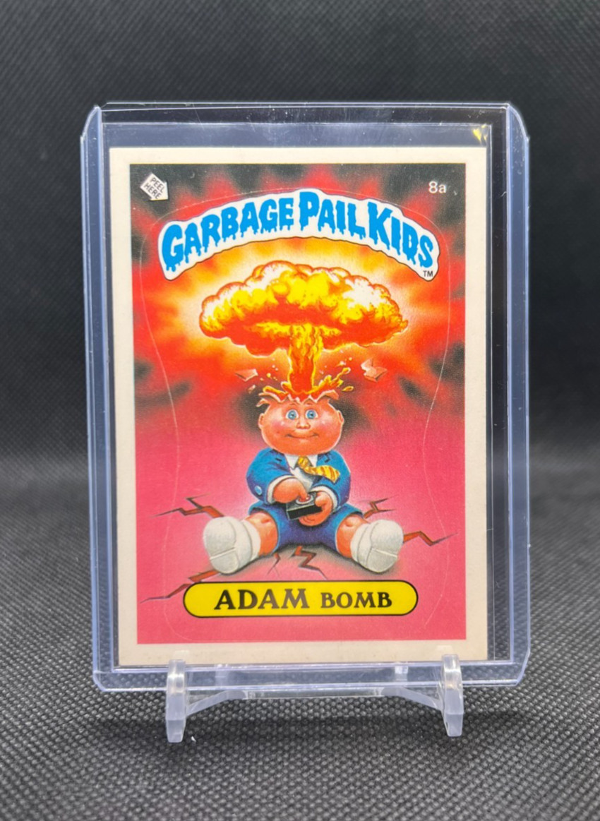 1985 Garbage Pail Kids ADAM BOMB #8a Matte Cheaters License OS1