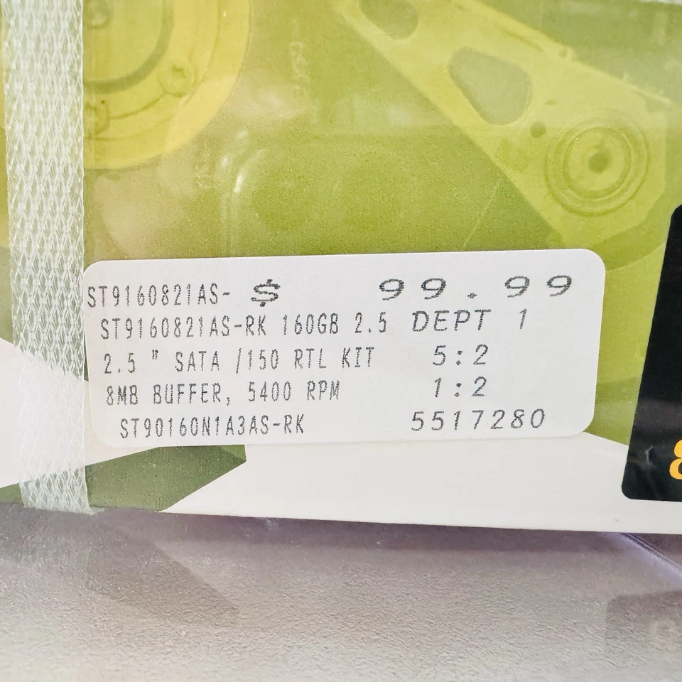 Seagate 160GB Notebook Internal 2.5" HD SATA 150 RTL Momentus ST9160821AS-RK - Image 3 of 4