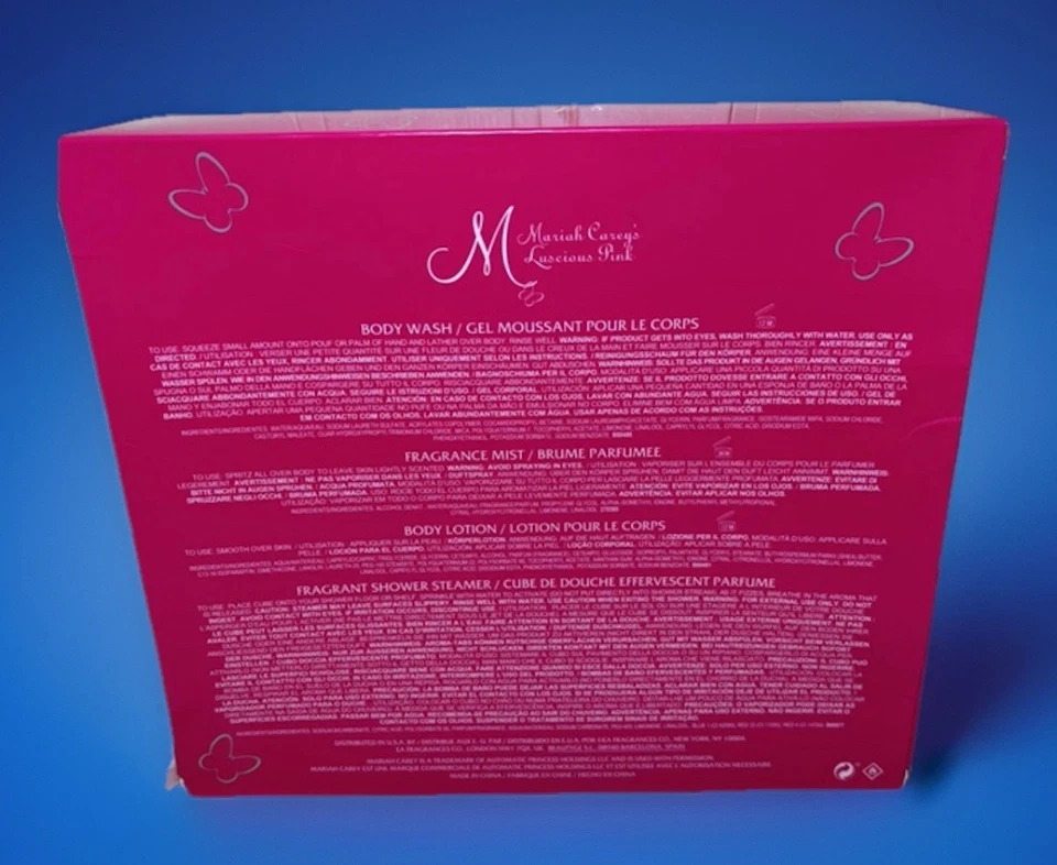 Новый Mariah Carey сочный розовый 4-шт подарочный набор духи лосьон BodyWash душа Steam - Изображение 2 из 3