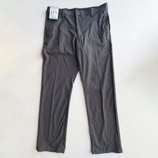CHAPS Pants Mens 34x30 Charcoal Gray Slim Tapered Performance Stretch CM34WB210