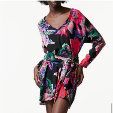 Zara Floral Print Dress Size Small