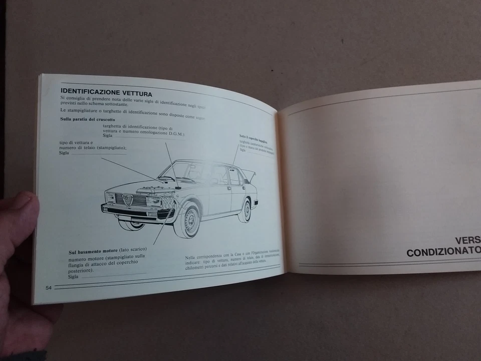 ALFETTA 2000L     USO E MANUTENZIONE - Immagine 3 di 4