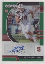 2020 Panini Prizm Draft Picks Rookies Green Colby Parkinson #135 Auto 2k5