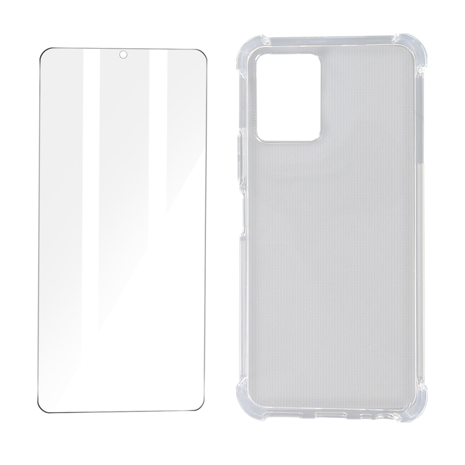 Protection Vivo Y21 et Y21s coque transparente silicone avec film verre trempe integral