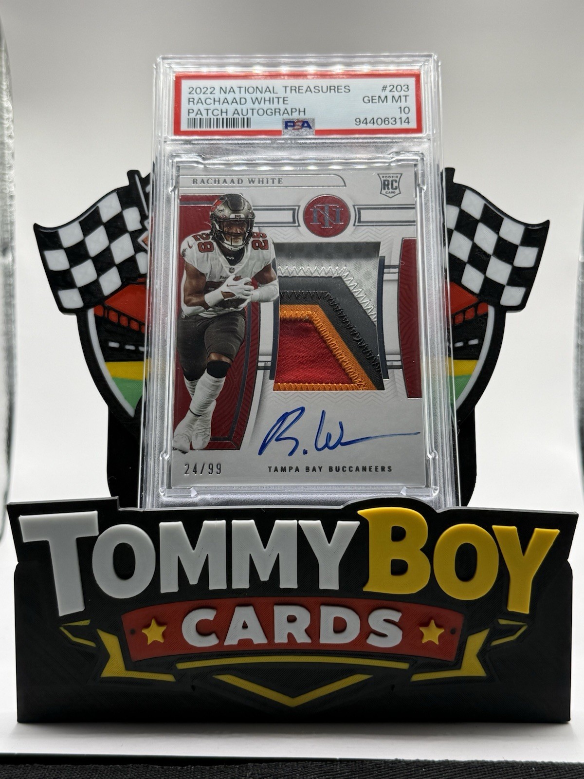 Rachaad White Panini National Treasures #203 Patch Autograph