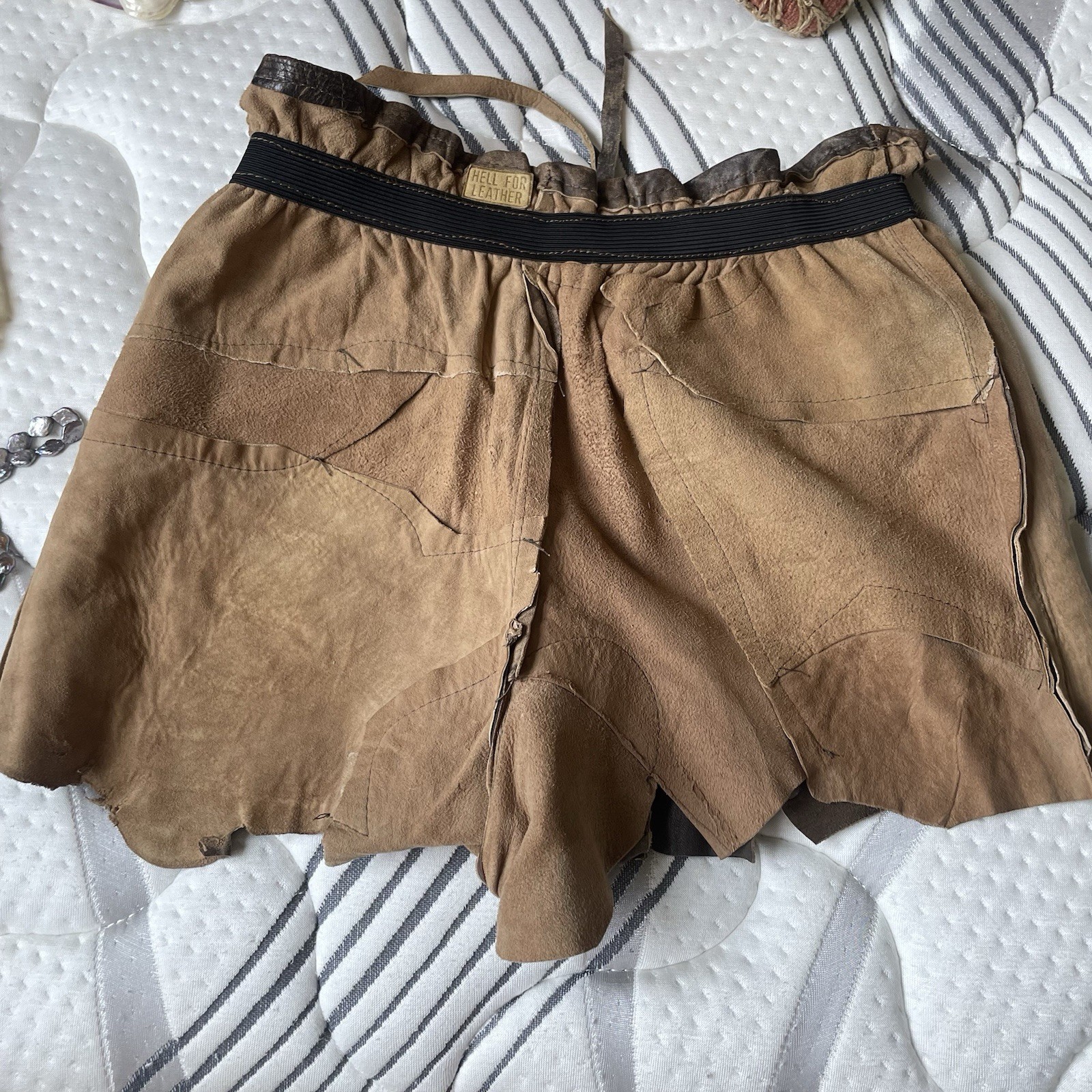 HELL FOR LEATHER Handmade Patchwork Leather Lace … - image 19