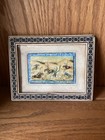 Scrimshaw Outstanding Detailed Painting Battle Men Horses In Frame 4 By 2 1/2 — photo 1