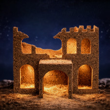 ALTER Krippenstall ORIENTALISCHE KRIPPE Weihnachtskrippe handgefertigt 60cm