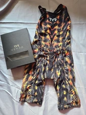 TYR Venzo Swimsuit TechSuit  Size 25 Closed Back Genesis Inferno 234