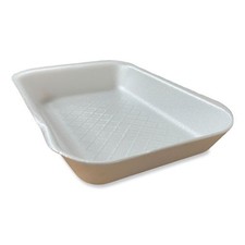 GEN Meat Trays, 2D, 8.56 x 6.1 x 1.2, White, Foam, 500/Carton